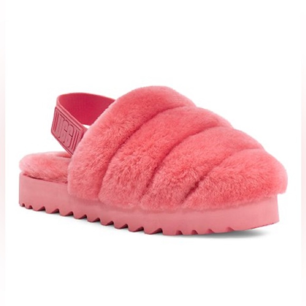 UGG Super Fluff Slippers - Pink - Size 8